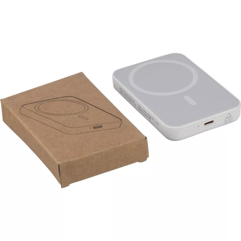 Bezprzewodowy Power Bank 5000 mAh - biały (VB101-02)