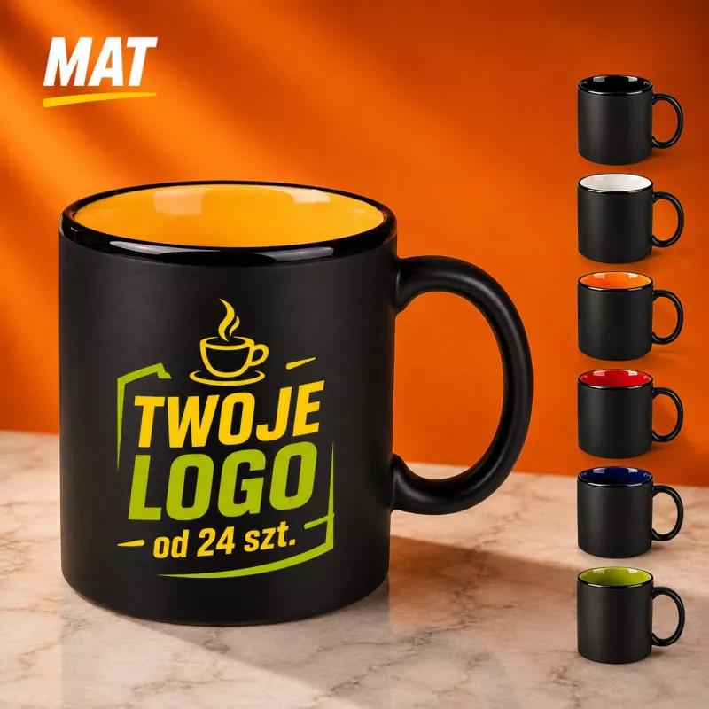 Kubek reklamowy Tomek Supreme (300 ml) - czarno-żółty (M/102-CZARNO/ŻÓŁTY)