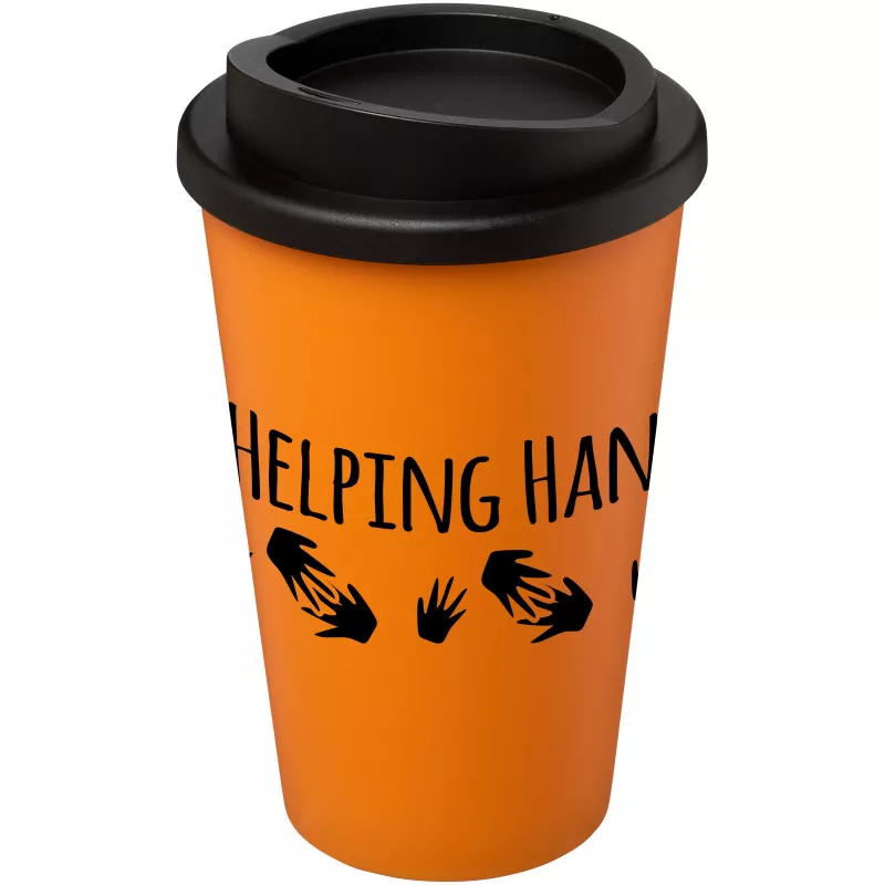 Kubek termiczny z serii Americano® o pojemności 350 ml - Czarny-Pomarańczowy (21000122)