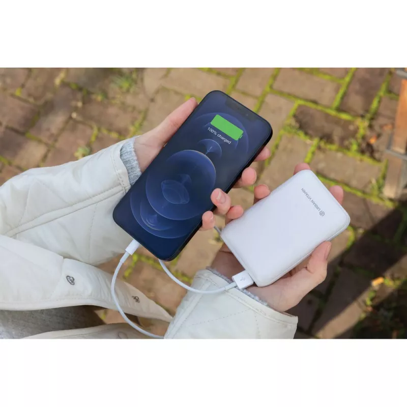 Szybki power bank 10000 mAh Urban Vitamin - biały (P322.703)