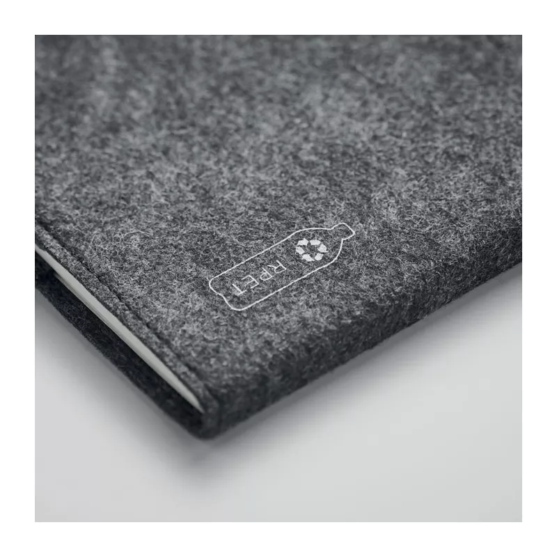 Notes A5 w okładce z filcu 80 kartek w linię FELTBOOK - Kamienny Szary (MO2093-15)