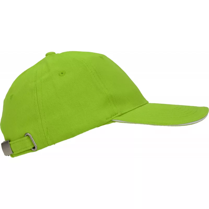 Czapka z daszkiem bawełniana 6 paneli, 260 g/m² CURTIS - jasnozielony (5046629)