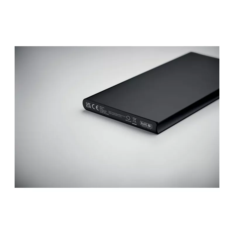 Powerbank 8000 mAh aluminiowy POWERFLAT8C - Czarny (MO2340-03)