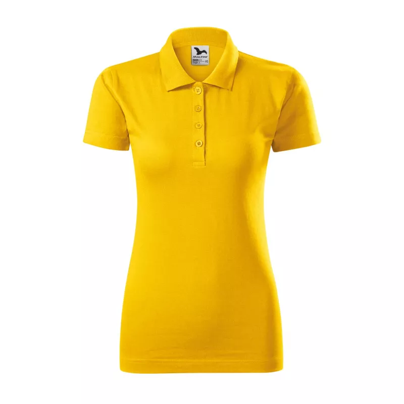 Damska koszulka polo 180 g/m² SINGLE J. 223 - Żółty (ADLER223-żółTY)