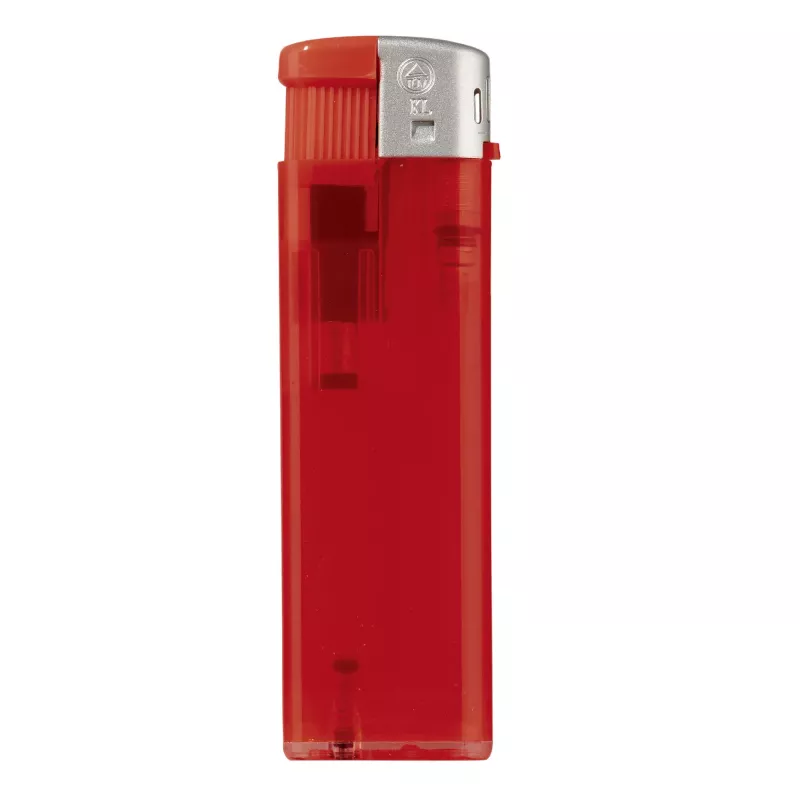 Zapalniczka reklamowa transparentna Torpedo - czerwony transparentny (LT90610-N0421)