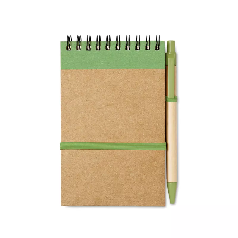 Notes A6 z długopisem 70 kartek gładkie SONORA - Limonka (IT3789-48)