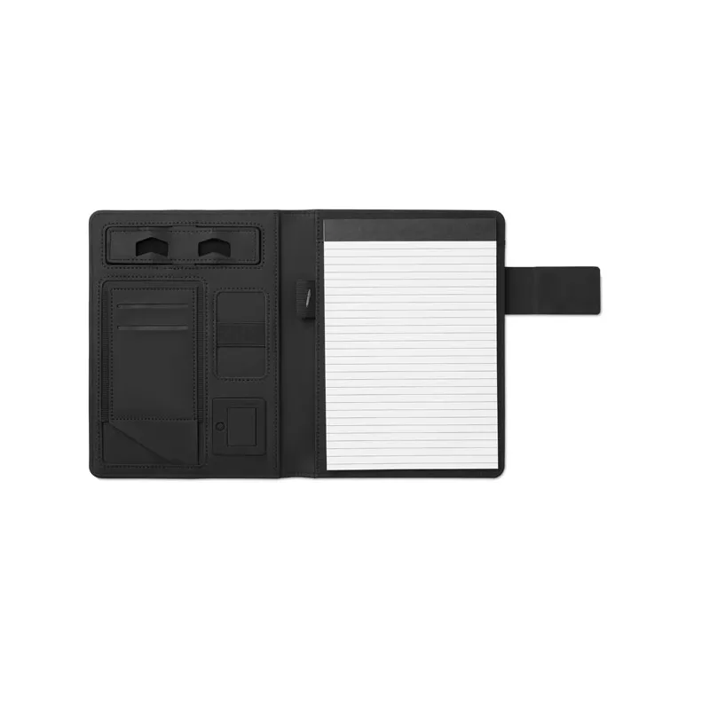 Teczka A5 z powerbankiem 4000 mAh POWERNOTY - Czarny (MO9231-03)