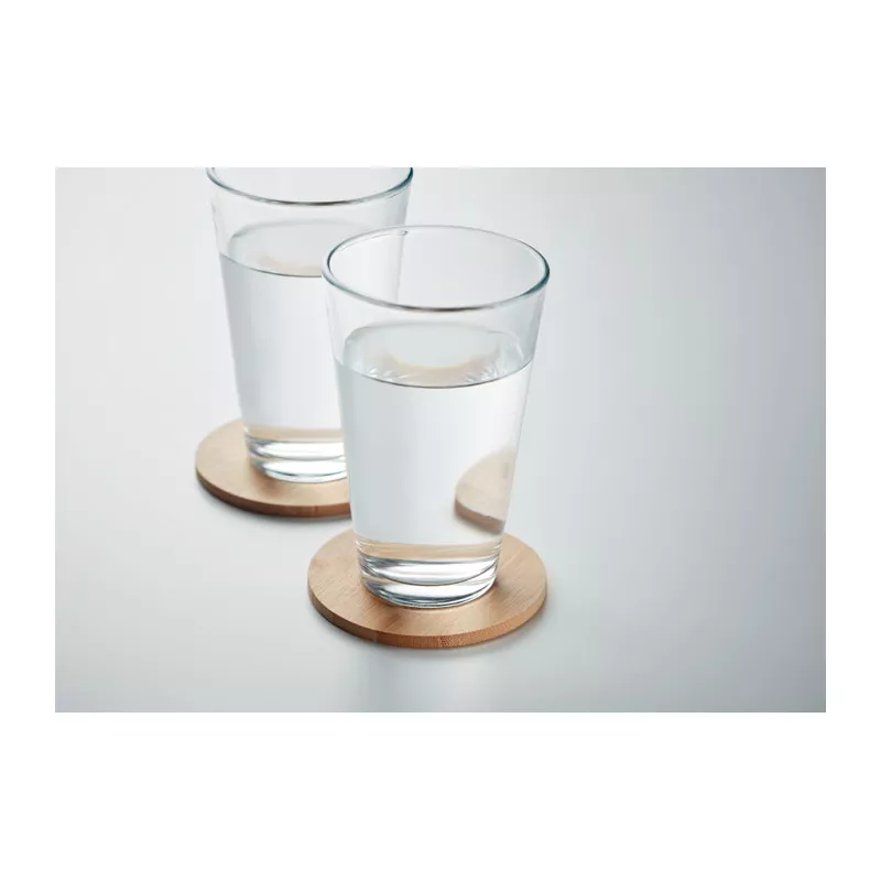Zestaw 6 podkładek pod kubek z bambusa BAYIN SET - Drewna (MO6601-40)