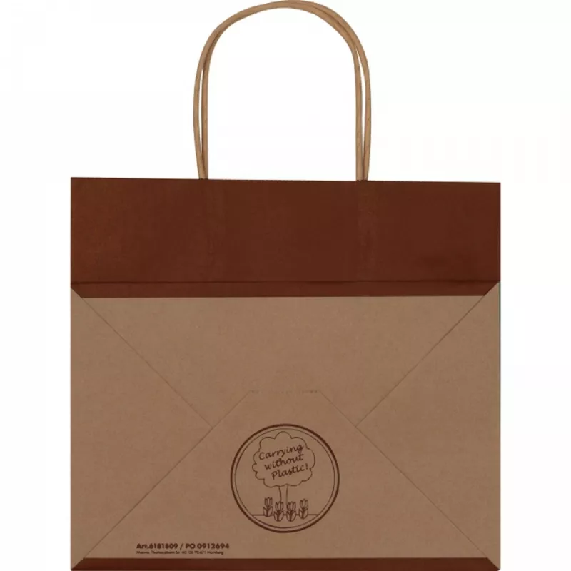 Torba papierowa mała 120 g/m2 HILARY - brązowy (6181801)