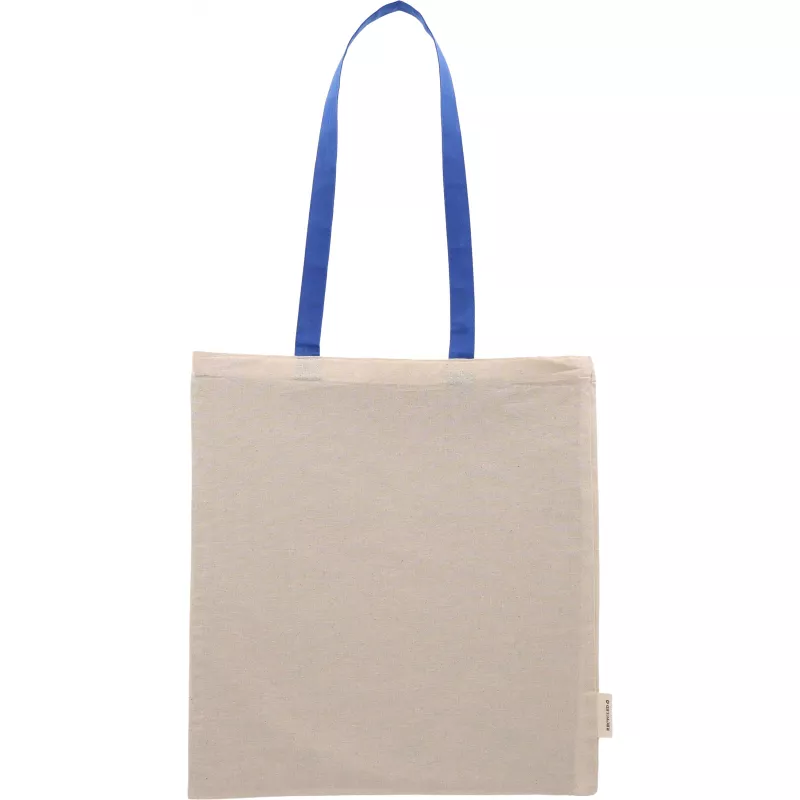 Torba bawełniana z długimi uszami, z recyklingu 140g/m2 CAMBRIDGE - niebieski (545404)