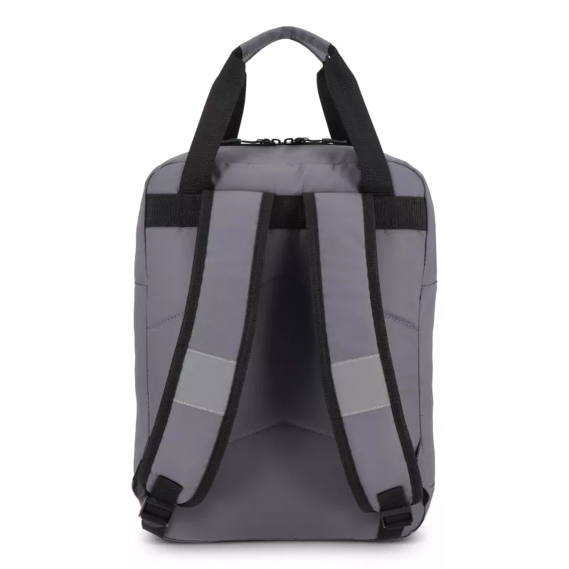 Plecak z powłoką PU, wykonany z materiału R-PET 600D, 27,5 x 12 x 37,5 cm, 12 l - szary (LT95362-N0061)