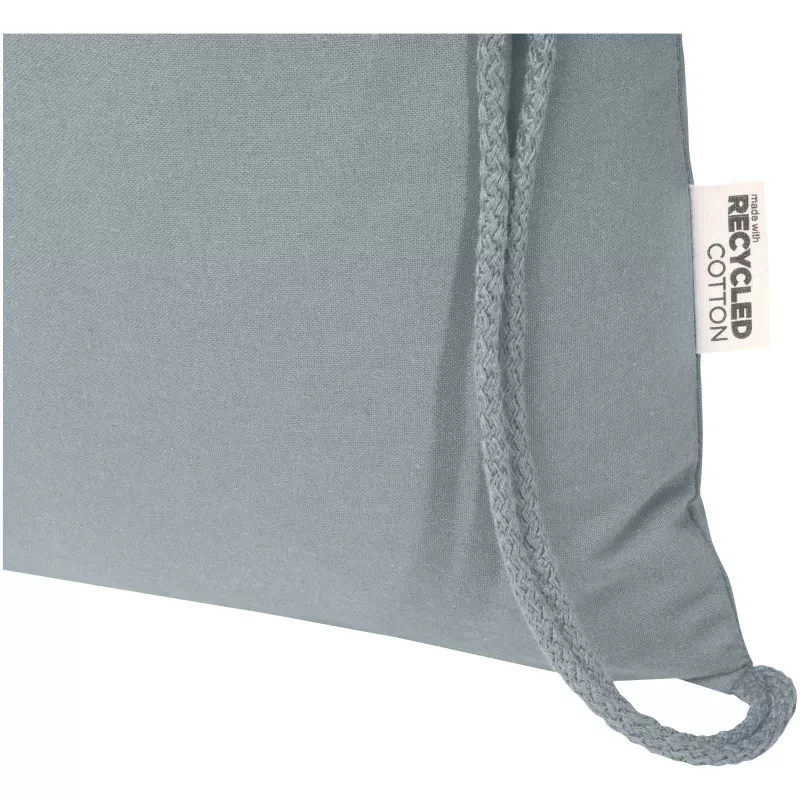 Oregon Blend torba ściągana sznurkiem z materiału materiału z recyklingu, 140 g/m², 5 l, posiadająca certyfikat GRS - Szary (12076182)