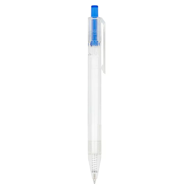 Długopis z R-PET - niebieski transparentny (LT80562-N0411)