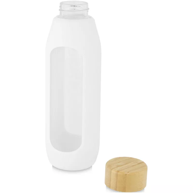Tidan Butelka z borokrzemianowego szkła 600 ml z silikonowym uchwytem - Biały (10066601)