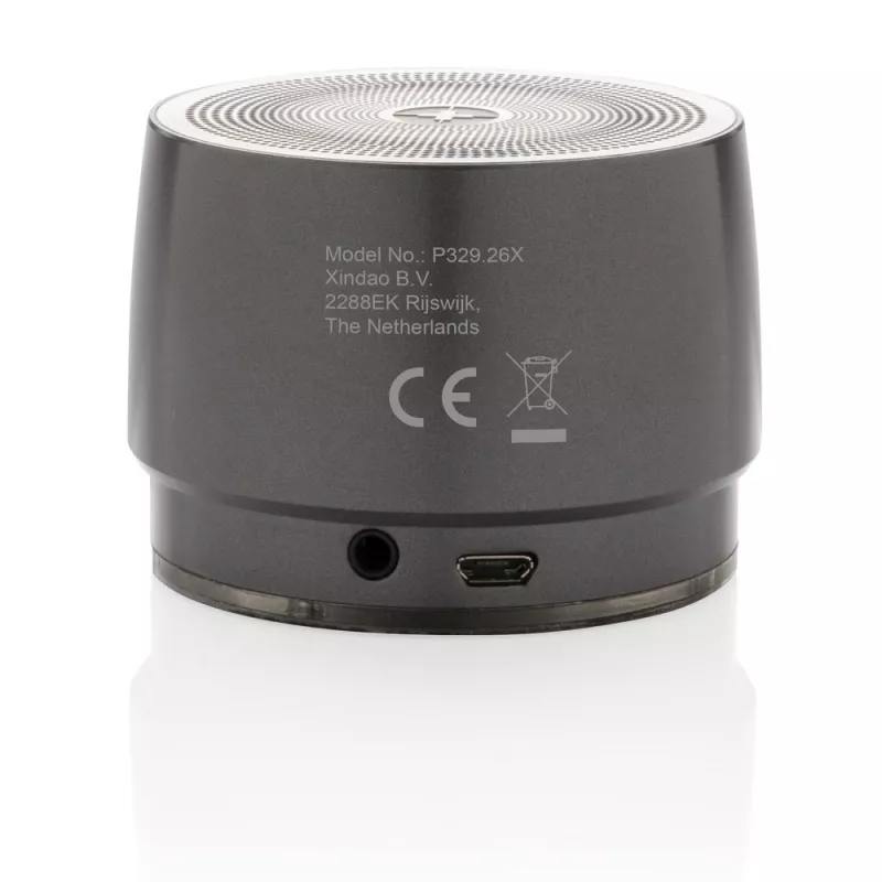 Basowy głośnik bezprzewodowy 5W Swiss Peak - szary, szary (P329.262)