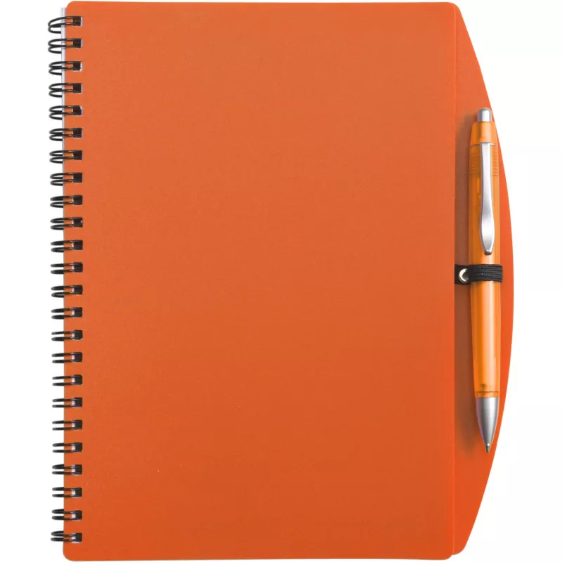 Notatnik ok. A5 z długopisem - pomarańczowy (V2387-07)
