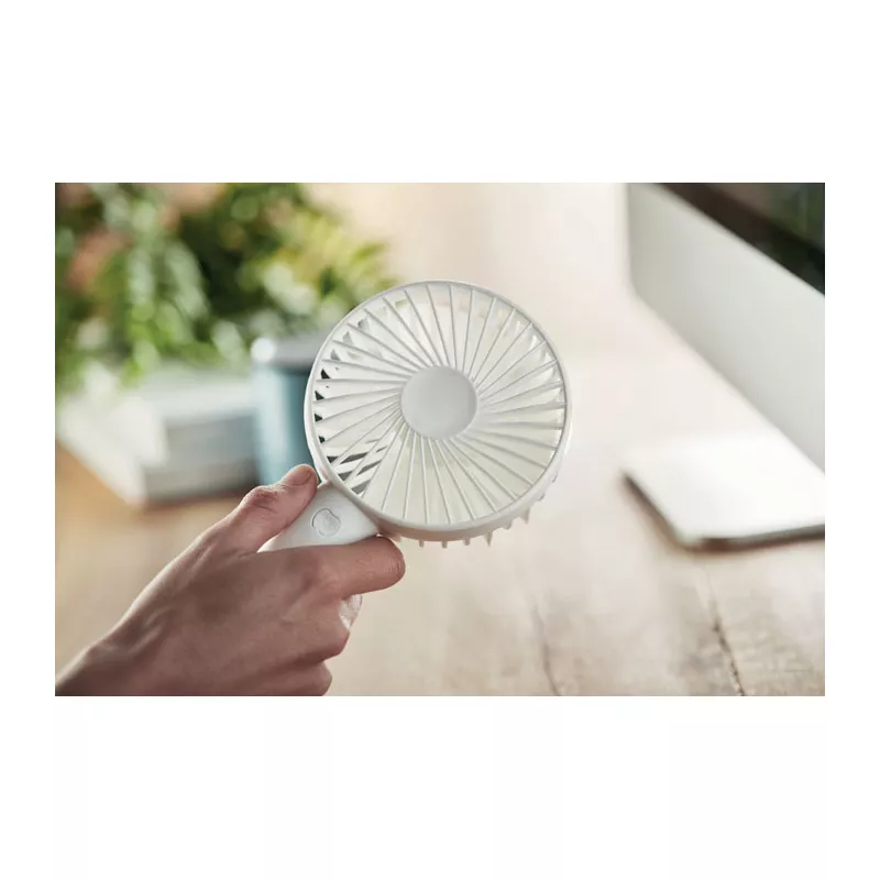 Wentylator ręczny z podstawką 2000 mAh DINI - Bialy (MO9599-06)