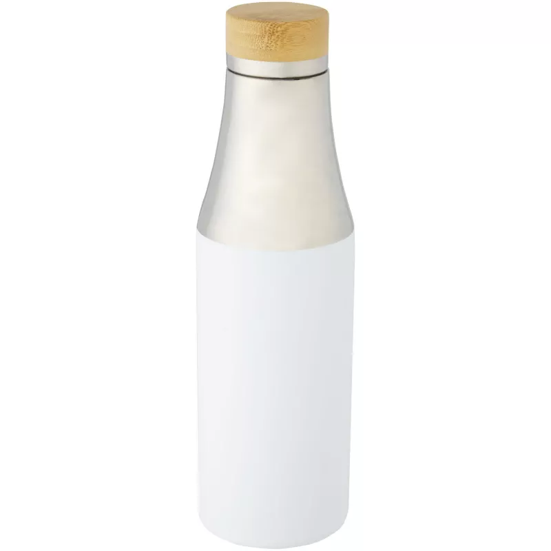 Hulan miedziana, próżniowo izolowana butelka 540 ml z bambusową pokrywką - Biały (10066701)