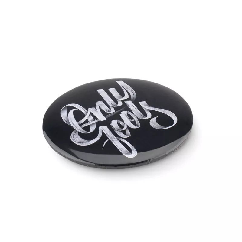 Przypinka button 6 cm PIN - Srebrny Mat (MO9330-16)