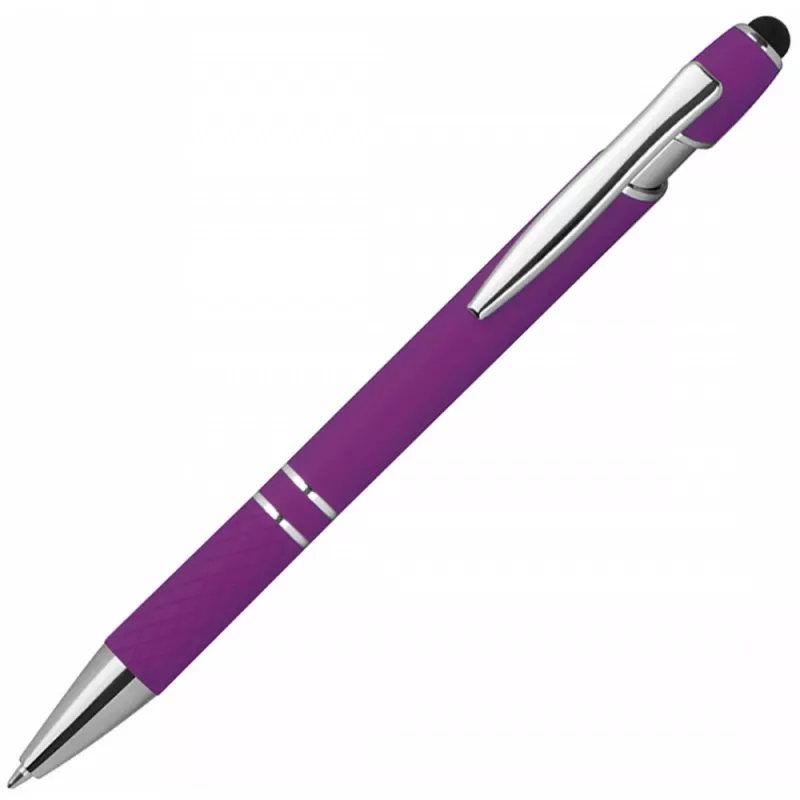 Długopis plastikowy touch pen - fioletowy (1368912)