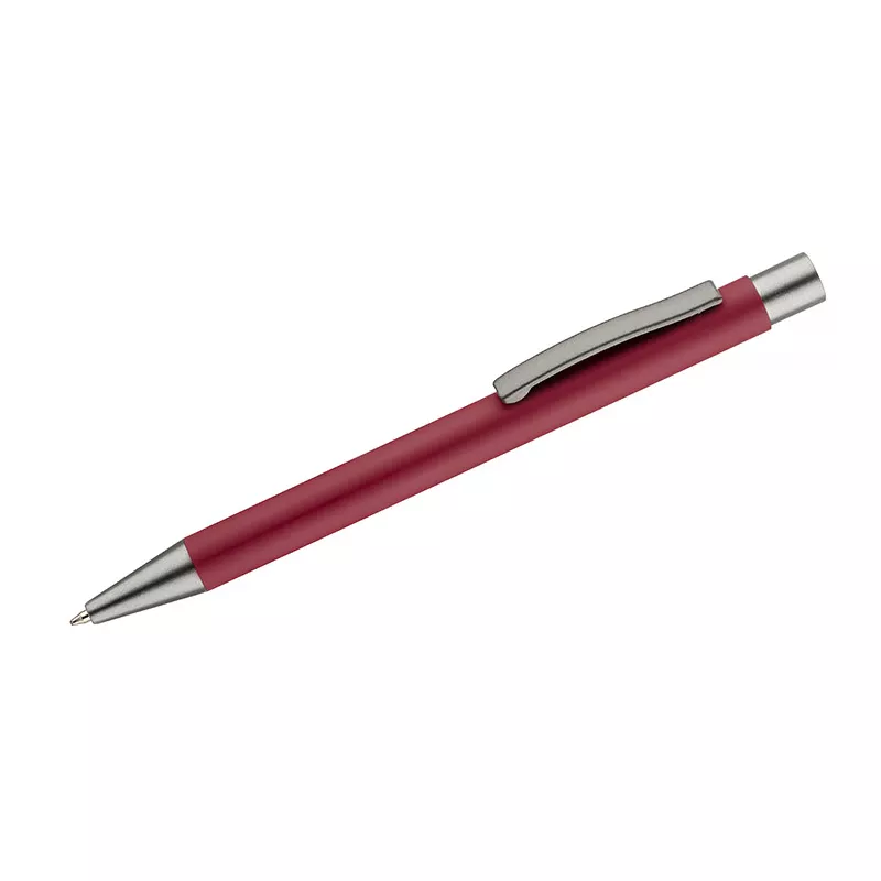 Długopis aluminiowy z gumowaną powierzchnią GOMA - czerwony (19617-04)