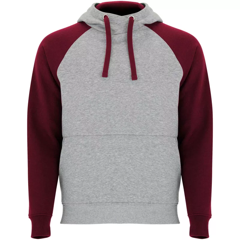 Badet dwukolorowa bluza z kapturem unisex - Garnet-Szary melanż (R1058-GARNET-H_GREY)
