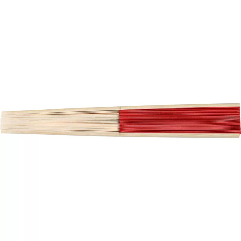 Wachlarz z bambusa - czerwony (V2201-05)