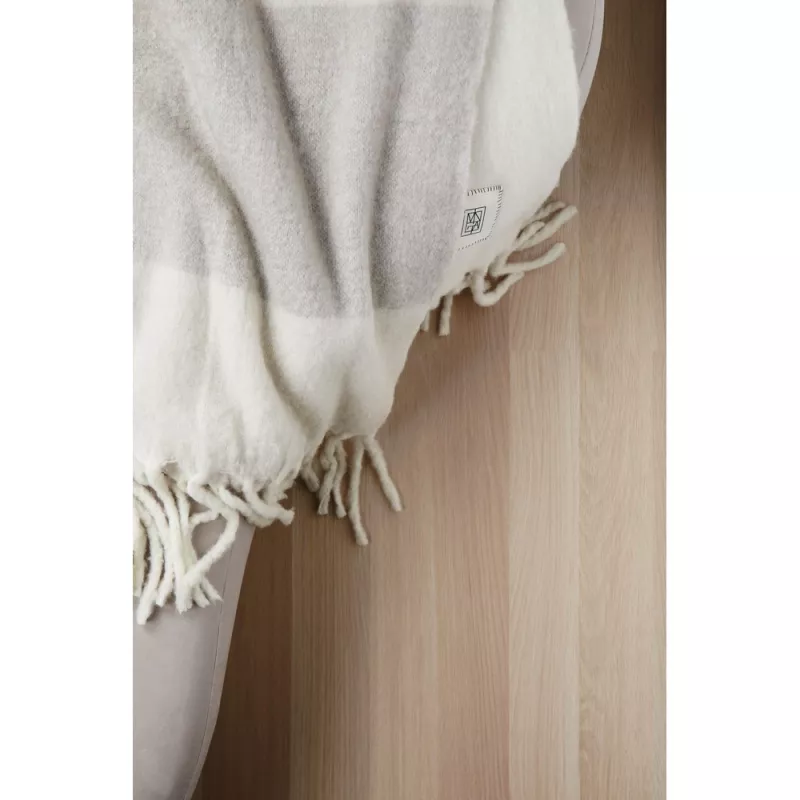 Wełniany koc 130 x 170 cm VINGA Saletto - biały, beżowy (VG522-20)