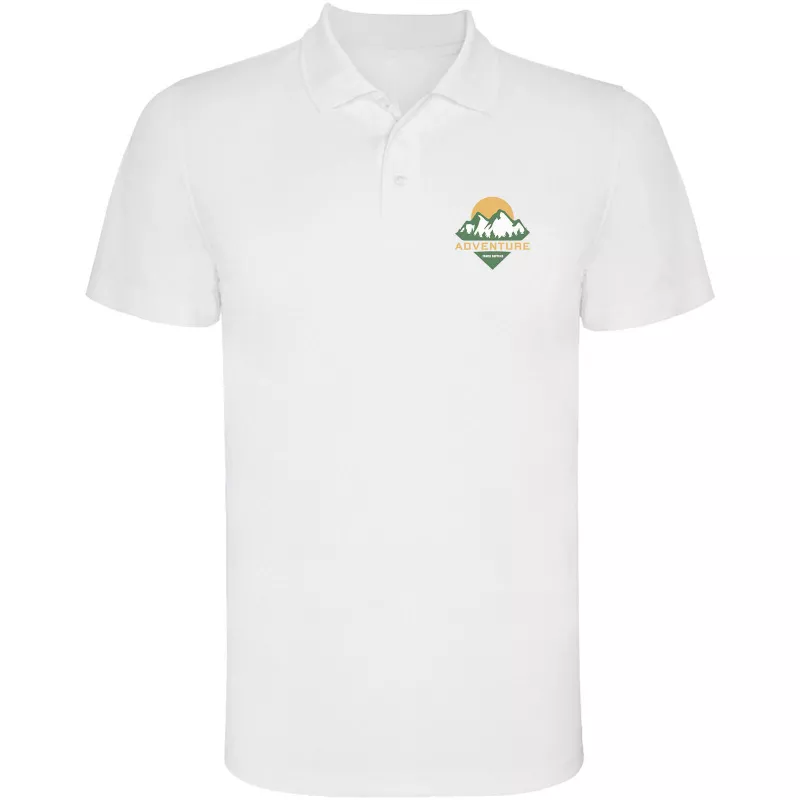 Sportowa koszulka polo z poliestru 150 g/m² ROLY MONZHA 0404 - Biały (R0404-WHITE)