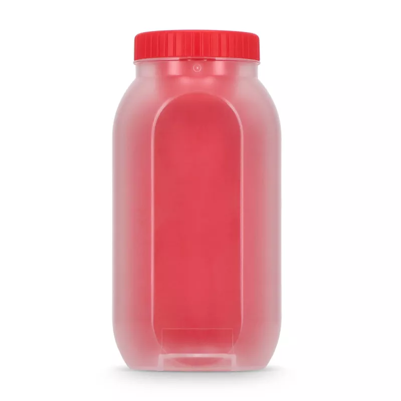 Pudełko na lunch z przegródką na sos, z łyżką i widelcem - czerwony (LT90427-N0021)