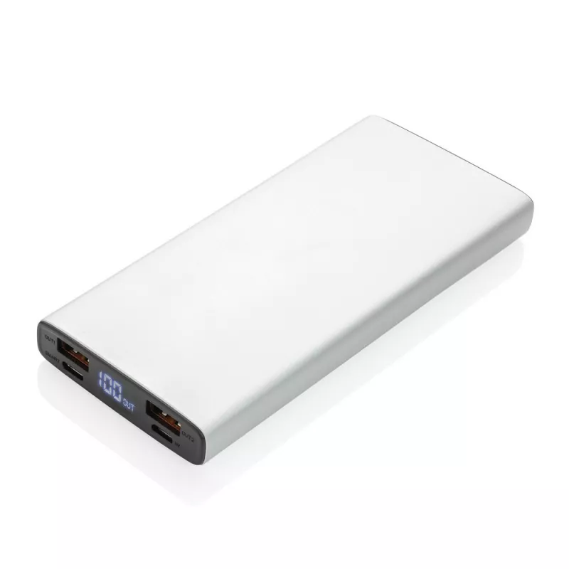 Szybki power bank 10000 mAh - srebrny (P322.242)