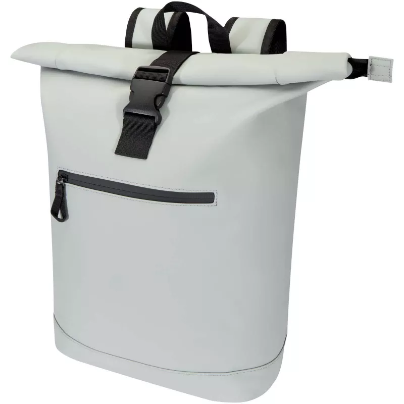 Resi Plus plecak na 15-calowego laptopa o pojemności 18 l z recyklingu, z certyfikatem GRS i zwijaną górną częścią - Szary (13009382)