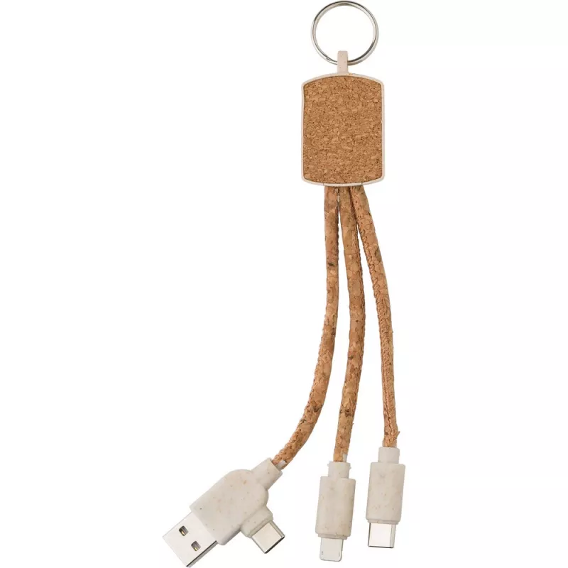 Korkowy kabel do ładowania - brązowy (V1688-16)