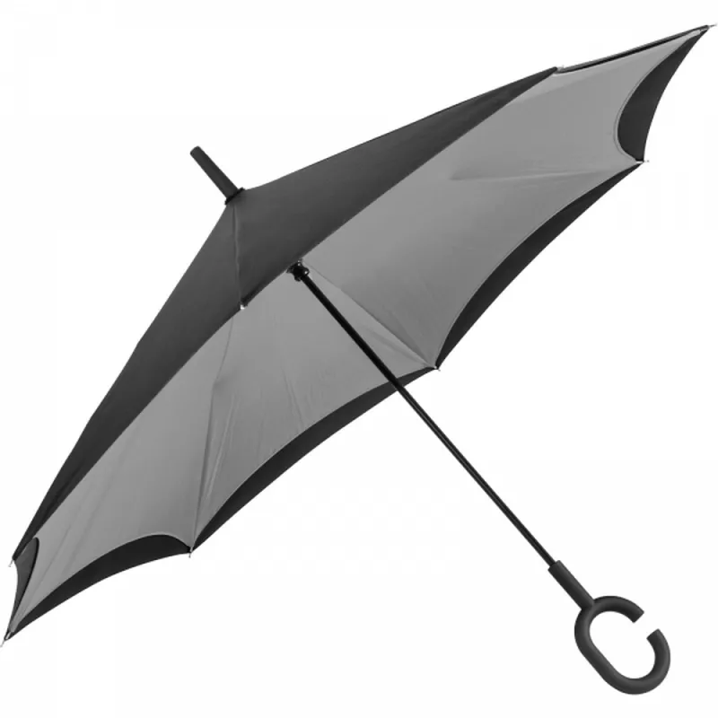 Parasol manualny odwrócony ø120 cm OLIVIA - szary (4047607)