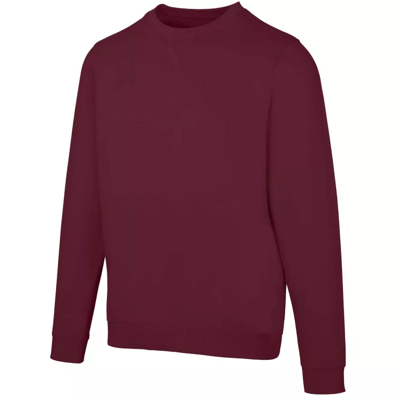 Jasper organiczna bluza unisex z recyklingu o gramaturze 280 g/m² z okrągłym dekoltem i certyfikatem OCS - Głęboki bordowy (39561-DPBURGUN)