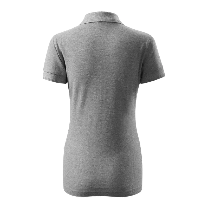 Damska koszulka polo 200 g/m² PIQUE  POLO 210 - Ciemnoszary melanż (ADLER210-CIEMNOSZARY MELANż)