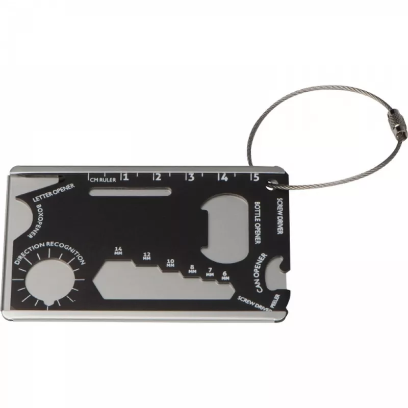 Narzędzie wielofunkcyjne karta survivalowa BENNO - czarny (9073403)