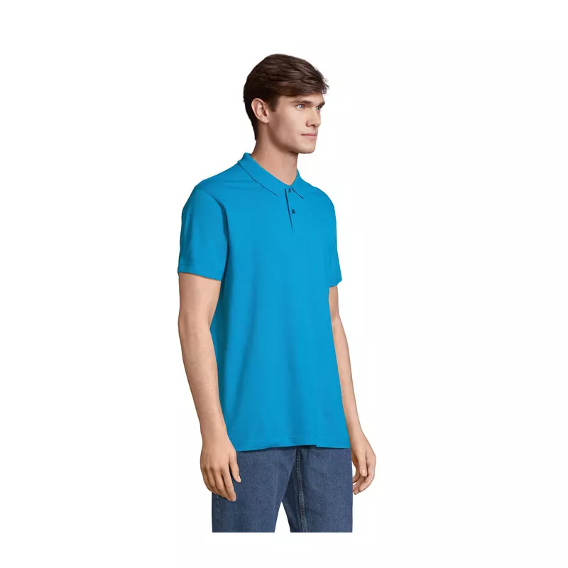 Koszulka polo unisex z czesanej bawełny Sol's PULSE - Aqua (S04502-AQ)