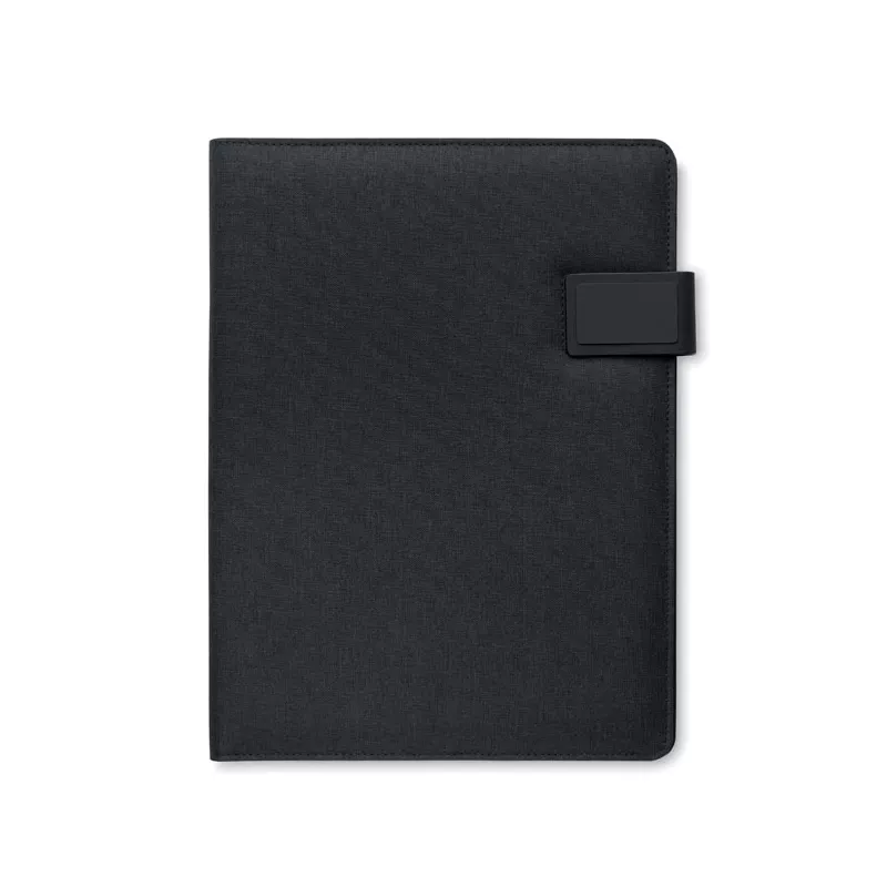 Teczka A4 z powerbankiem 5000 mAh i ładowarką BURGUS - Czarny (MO2495-03)