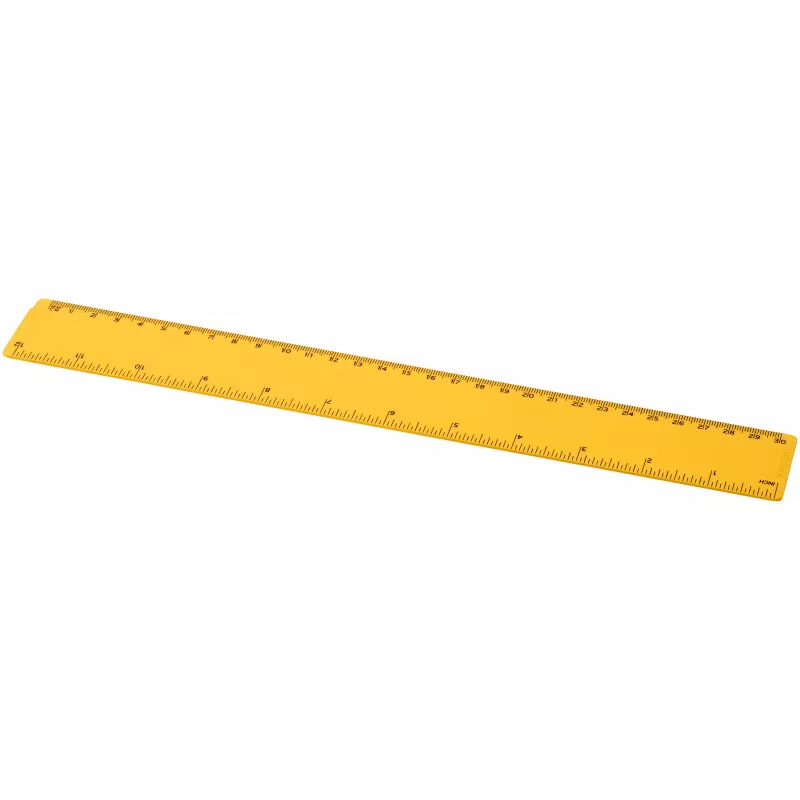 Linijka Renzo o długości 30 cm wykonana z tworzywa sztucznego - Żółty (21053506)