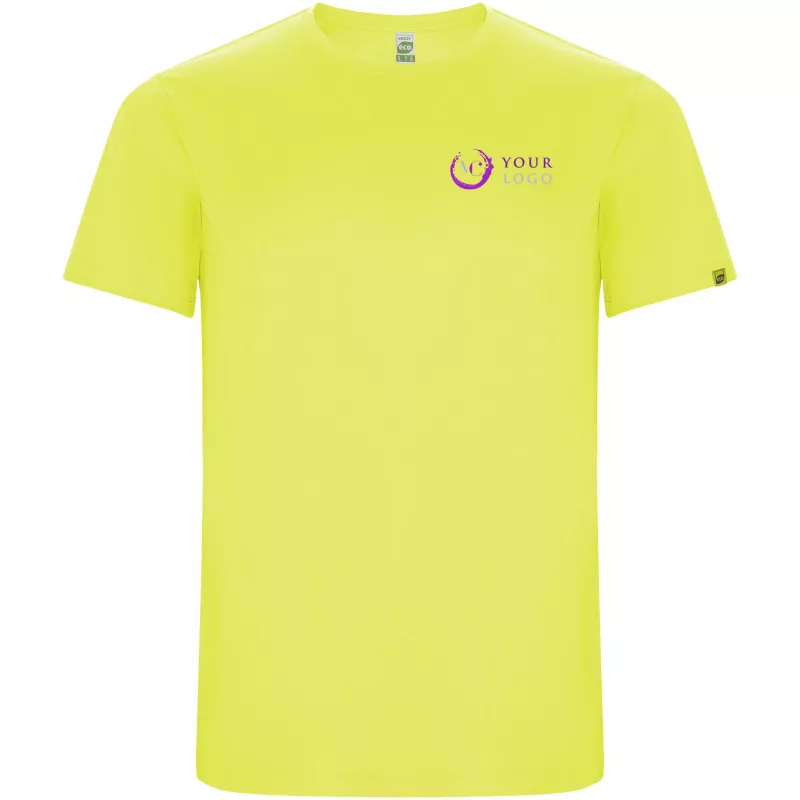 Imola sportowa koszulka dziecięca z krótkim rękawem - Fluor Yellow (K0427-FLYELLOW)