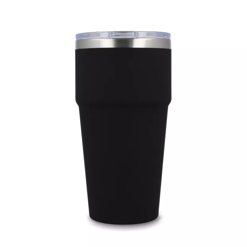 T-ceramiczny kubek do samochodu o miękkim dotyku 500ml - czarny (LT98729-N0002)