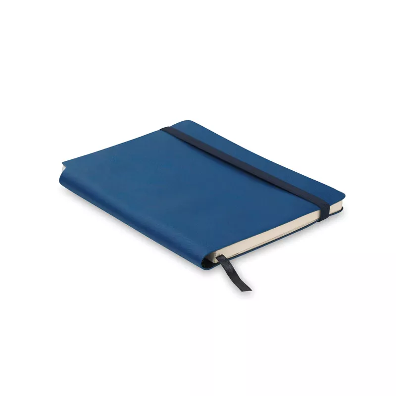 Notes A5 w okładce z PU 80 kartek w linię SOFTNOTE - Niebieski (MO9108-04)
