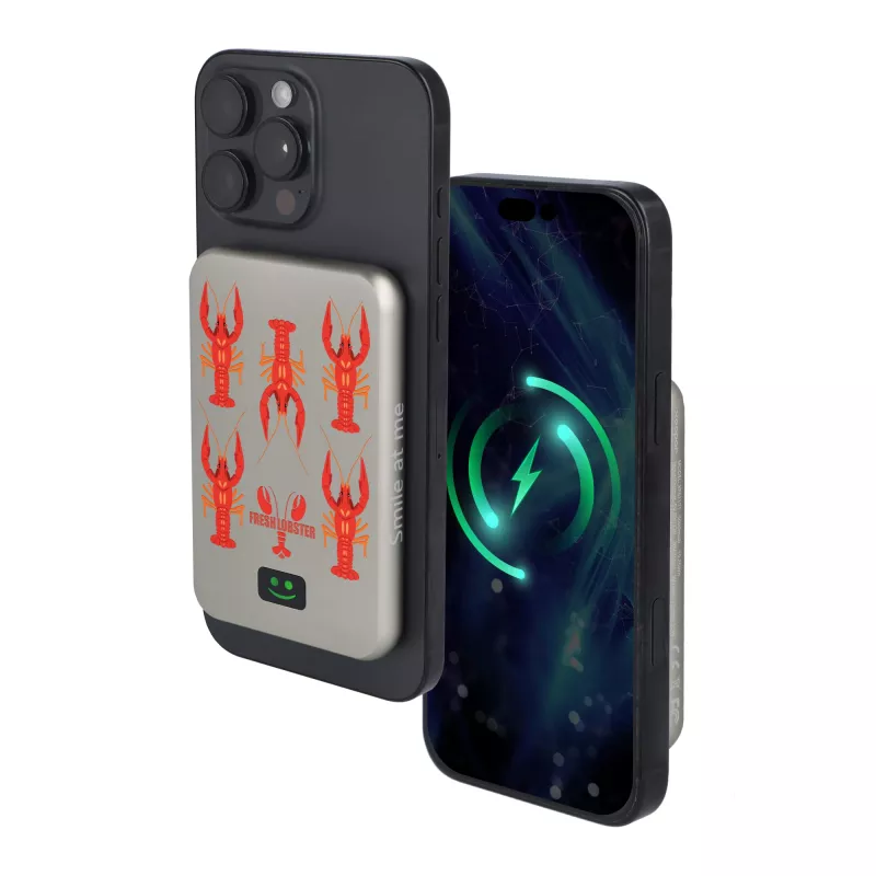 Xoopar Smile Wireless Mirror Powerbank kompatybilny z MagSafe 5000mAh - jasnoszary (LT41414-N0062)