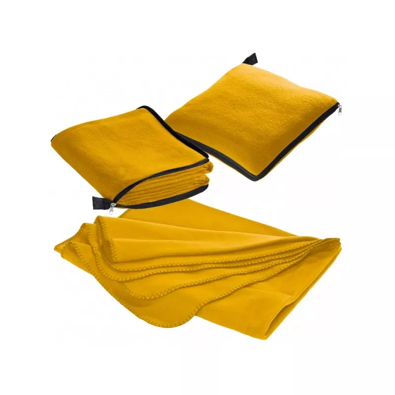 Koc poduszka 2w1 z polaru RADCLIFF - żółty (277508)