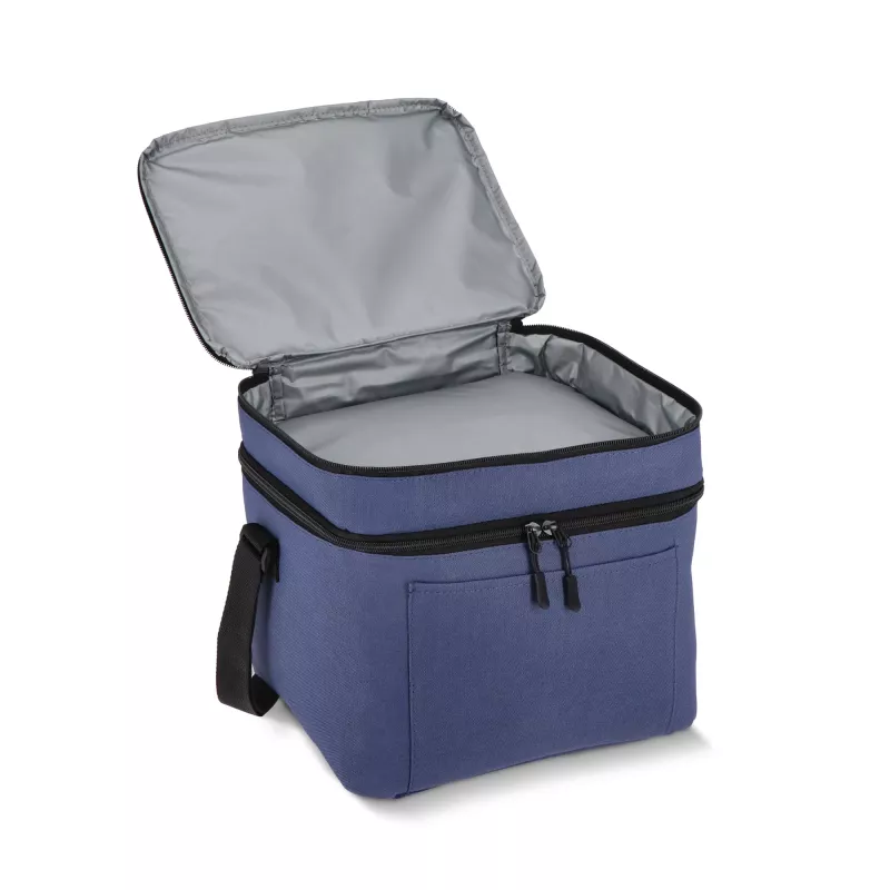 Torba termoizolacyjna R-PET 600D z podwójną komorą 30 x 20 x 25 cm 15 l - ciemnoniebieski (LT95389-N0010)