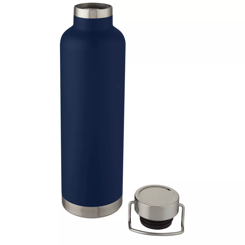 Miedziana, izolowana próżniowo butelka Thor 1 litr - Ciemnoniebieski (10067355)