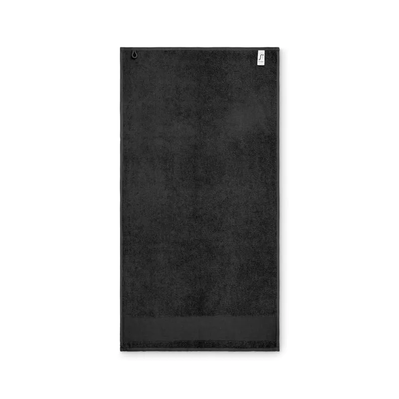 Ręcznik do rąk bawełniany 380 g/m² 50x100 cm ISLAND 50 - Czarny (MO2765-03)