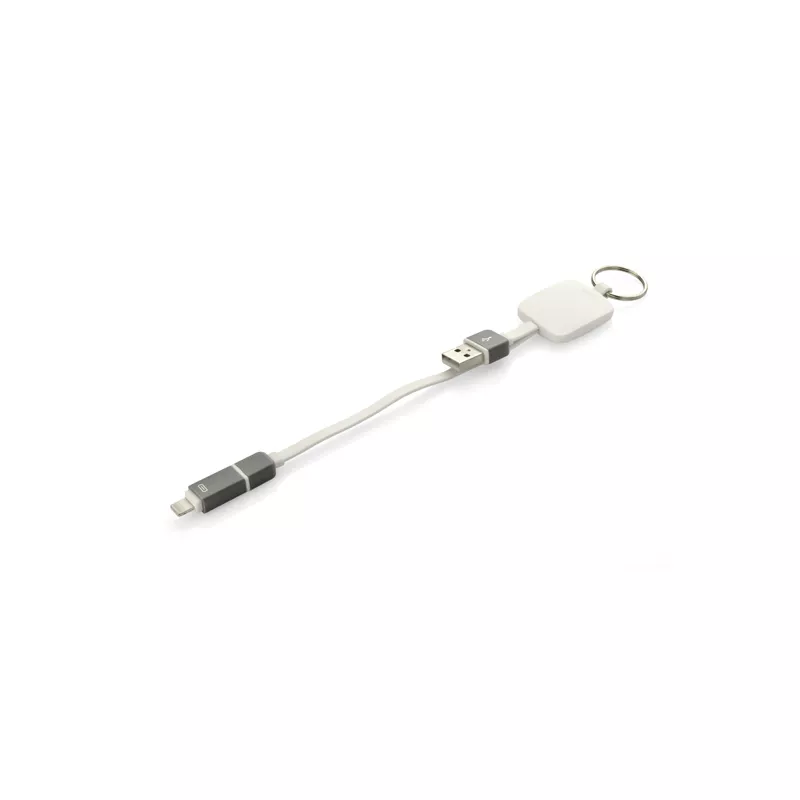 Kabel USB 2 w 1 MOBEE - biały (45009-01)
