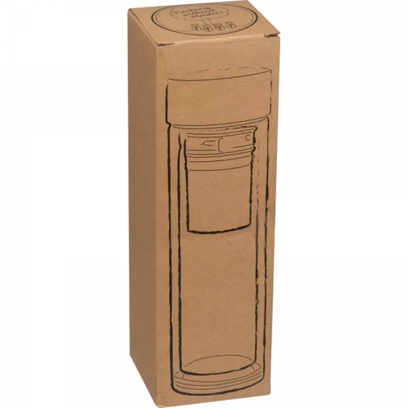 Butelka szklana termiczna 420 ml HENDRIK - przeźroczysty (6134366)